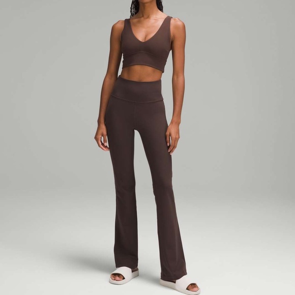 NWOT Lululemon Groove Super-High-Rise Flared Pant Nulu - Espresso - Picture 1 of 4